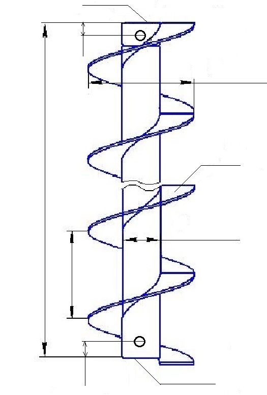 Шнек для мотобура своими руками чертежи и размеры