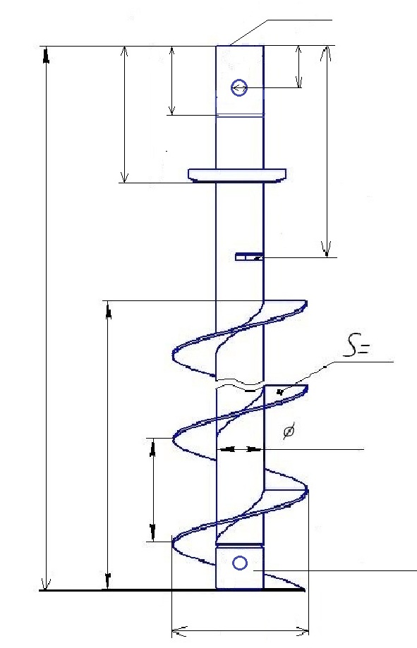 Шнек для бура 150 мм чертежи