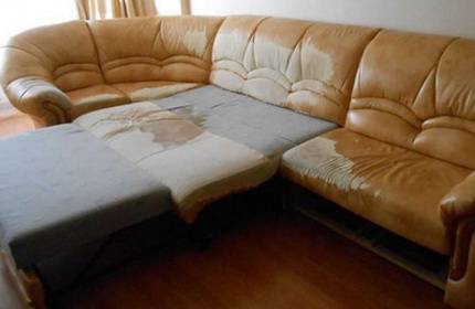 Перетяжка углового диванов в Гомеле