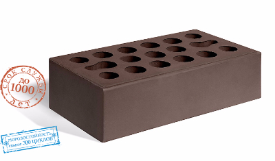 Кирпич керамический облицовочный Шоколад одинарный гладкий-1