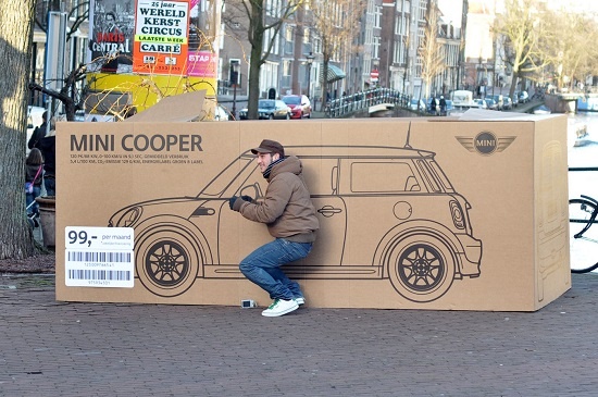 19. Mini Cooper boxes