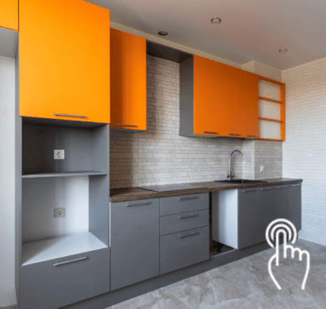Серо Оранжевая Кухня Фото