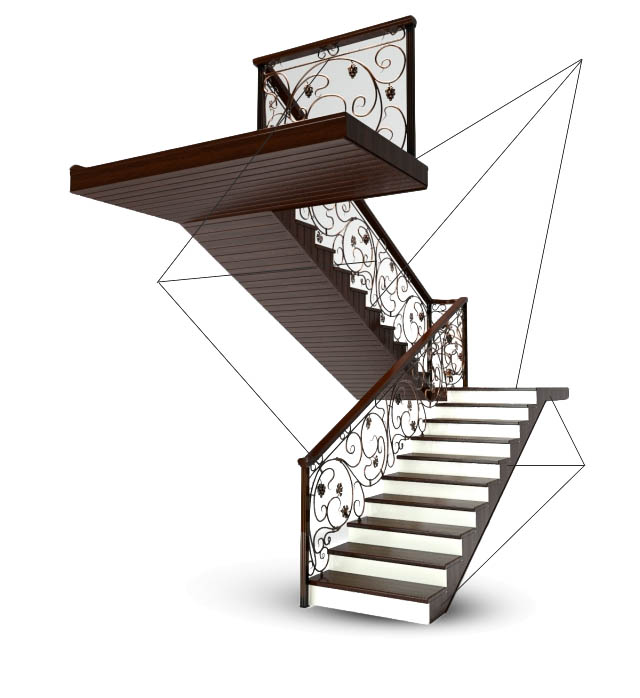 Проект лестницы в 3д