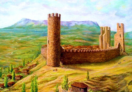 Генуэзская крепость Алустон Луста Алушта Крым