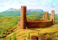 Генуэзская крепость Алустон Луста Алушта Крым