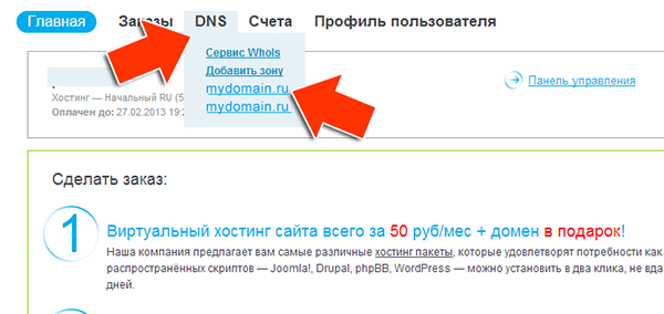 Иллюстрация к статье: Привязка домена и поддомена в панели ihc.ru