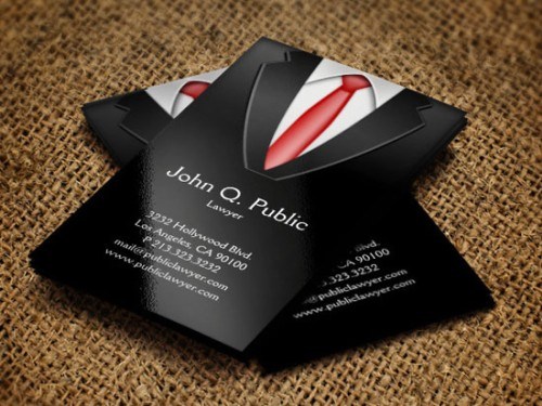 Black Suit Business Card