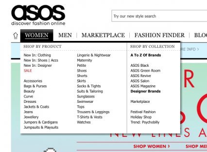 Интернет-магазин одежды Asos