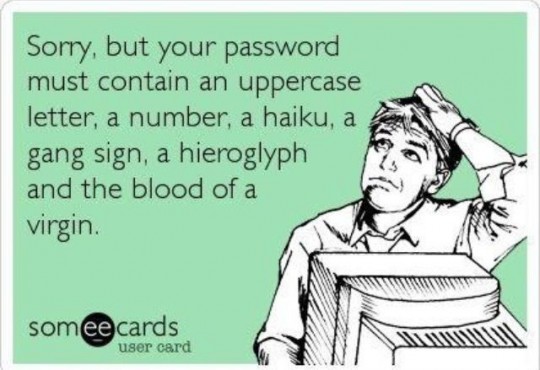 Избыточно сложные пароли