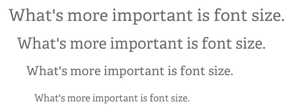 Шрифт vs Размер