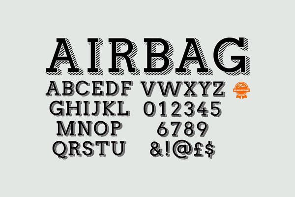 Airbag шрифт