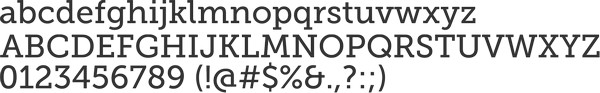 7. Брусковый шрифт (slab serif)