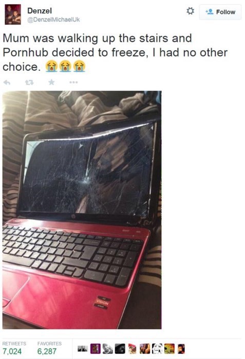 разбитый ноутбук
