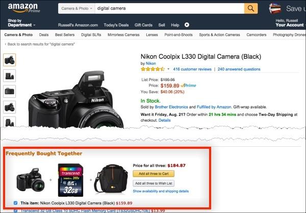Amazon и пакетная максимизация прибыли: «Часто вместе с этим товаром покупают» (Frequently Bought Together)