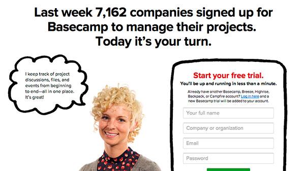 На прошлой неделе 7 162 компании начали использовать Basecamp для управления своими проектами