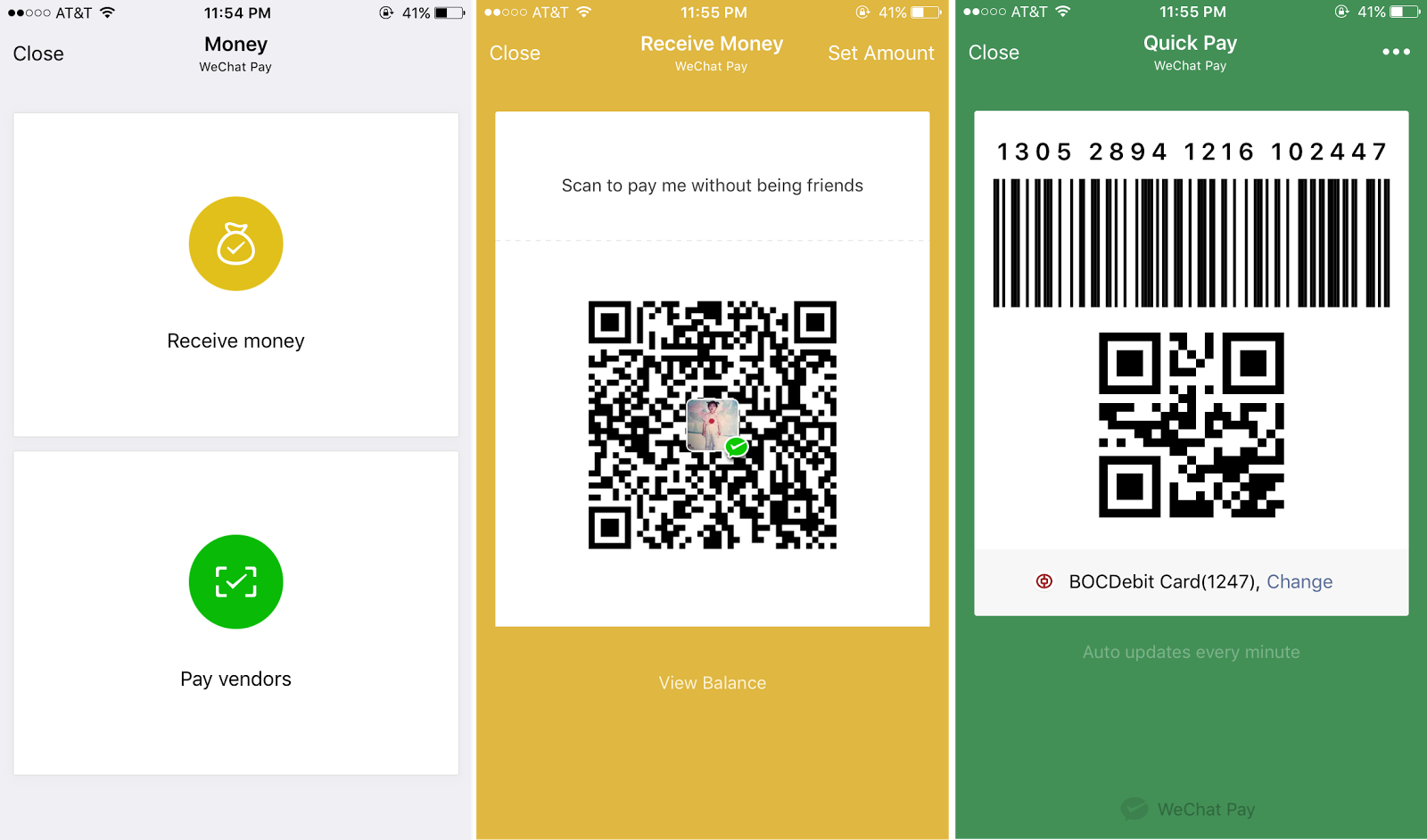 После того, как QR просканирован, WeChat отправляет деньги на сайт, и плате...