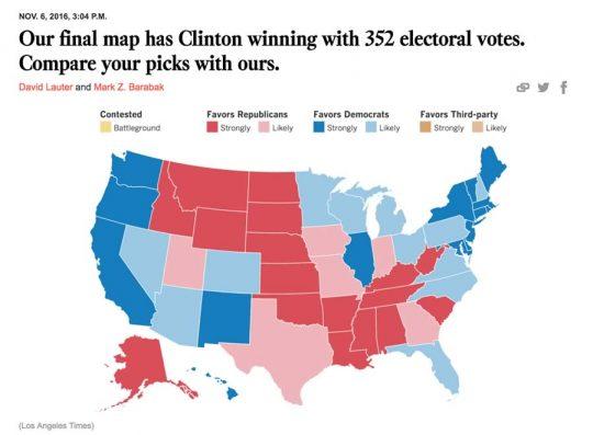 Предварительные результаты выборов графически представлены на этой карте