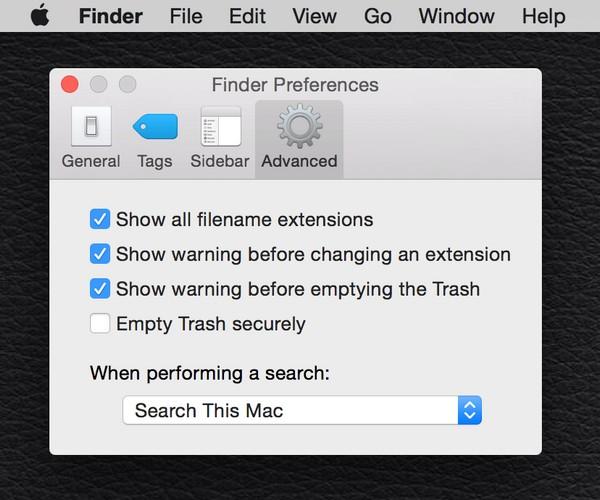 На Mac пройдите следующий путь: Finder > Preferences > Advanced — а затем поставьте галочку рядом с фразой «Show all filename extensions»