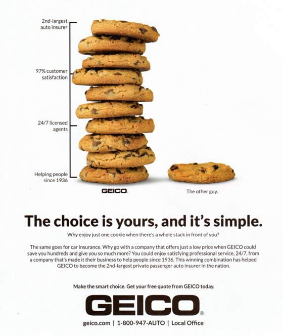 GEICO cookie ad