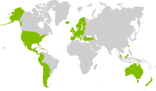 Доступность сервиса Spotify в странах мира.