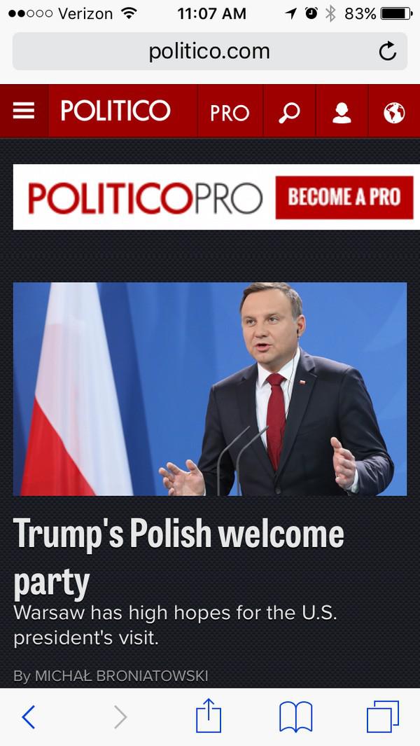 Сайт Politico