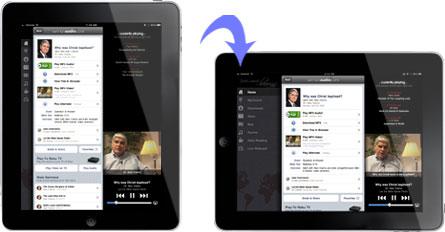 Рисунок 1: переключение ориентации экрана iPad является хорошим примером контекстно-зависимых технологий.