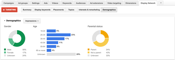 Viewing Demographic Data on the Display Network | Disruptive Advertising