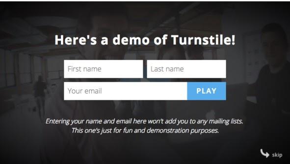 Демо-версия Turnstile Имя, Фамилия, Email Кнопка «Посмотреть»