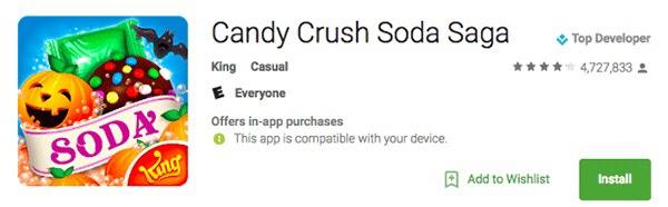 Мобильная игра Candy Crush Soda Saga