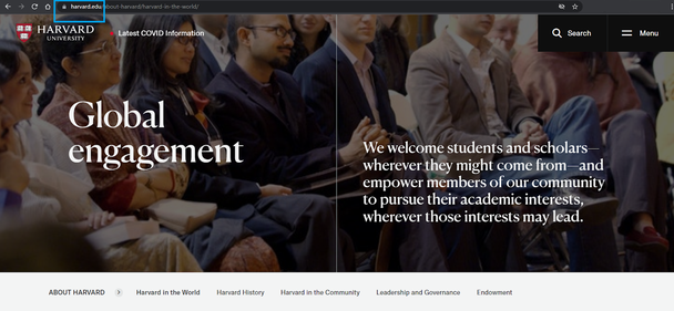 Официальный сайт Гарвардского университета — старейшего вуза США