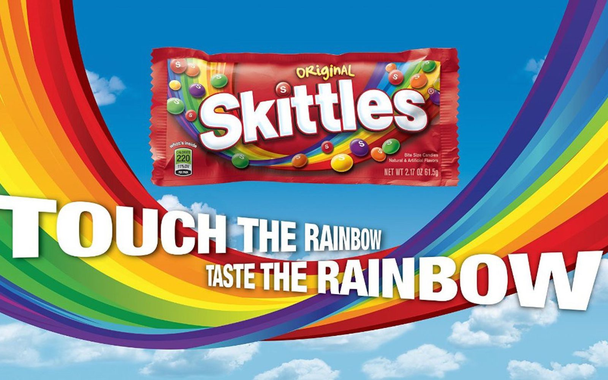 Пример удачного слогана от компании Skittles
