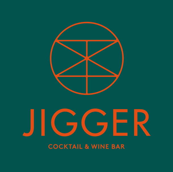 Логотип винного бара Jigger Cocktail & Wine Bar