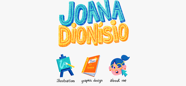 пример портфолио иллюстратора и графического дизайнера Джоаны Дионисио