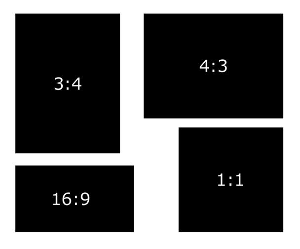 Выберите более современное соотношение сторон 16:9 или даже 4:3, чтобы соответствовать форме большинства современных широкоэкранных устройств.