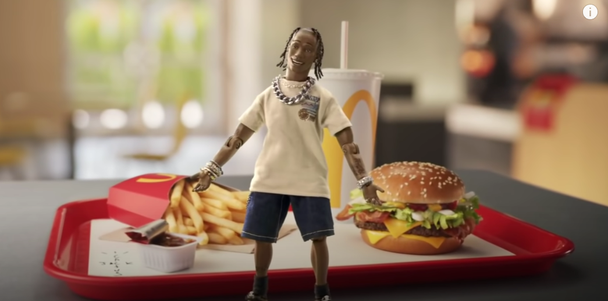 Реклама McDonald’s — пример коллаборации бренда с рэпером Трэвисом Скоттом.