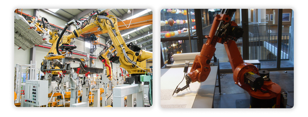 Роботов устанавливают на производственных линиях, чтобы повысить объем выпуска продукции, изолировать человека от вредного труда и выполнять работу без ошибок